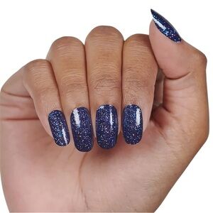 Color Street Twilight Hour Glittery Blue Nail Polish Strips Brand new in package